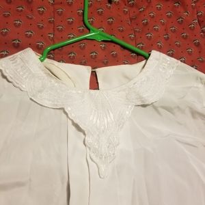 Vintage Lace Collar Blouse